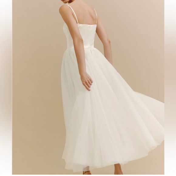 🆕 REFORMATION Alouette Dress Fior di Latte Sz 8 - Picture 3 of 10